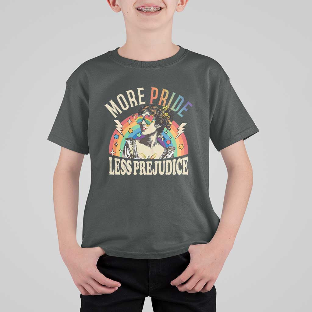 More Pride Less Prejudice T Shirt For Kid Pride Month LGBTQ Rainbow