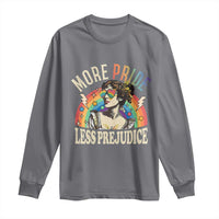 More Pride Less Prejudice Long Sleeve Shirt Pride Month LGBTQ Rainbow