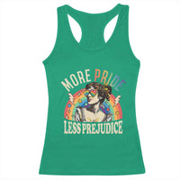 More Pride Less Prejudice Racerback Tank Top Pride Month LGBTQ Rainbow
