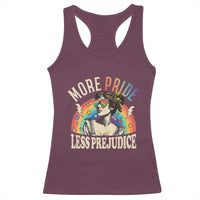 More Pride Less Prejudice Racerback Tank Top Pride Month LGBTQ Rainbow
