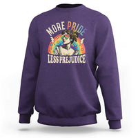 More Pride Less Prejudice Sweatshirt Pride Month LGBTQ Rainbow