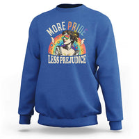 More Pride Less Prejudice Sweatshirt Pride Month LGBTQ Rainbow