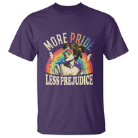 More Pride Less Prejudice T Shirt Pride Month LGBTQ Rainbow