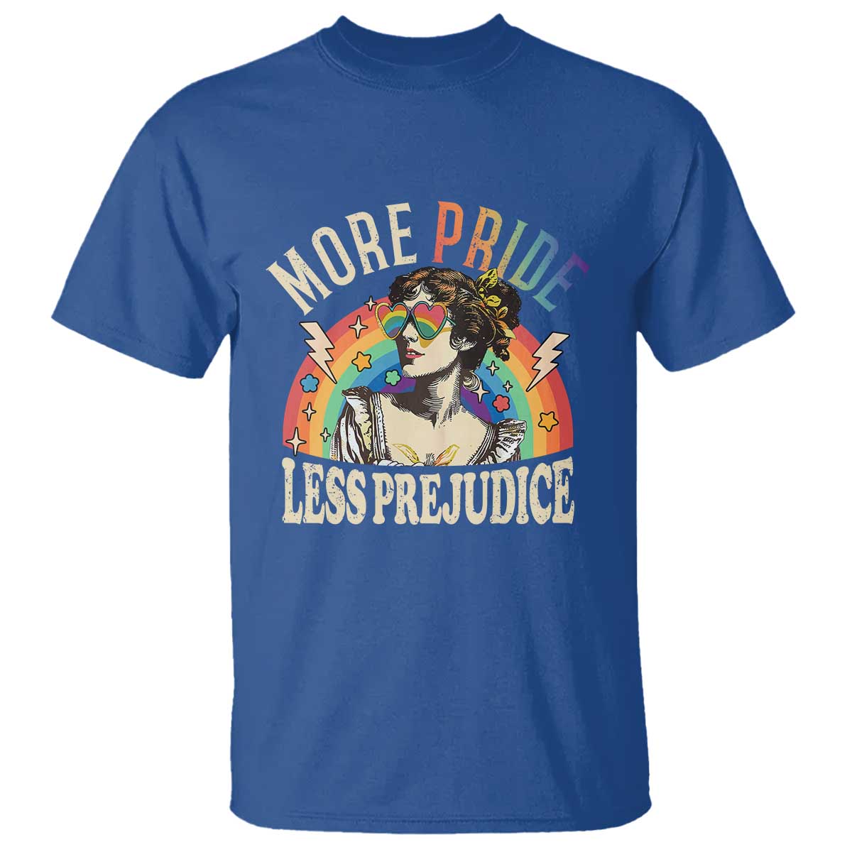 More Pride Less Prejudice T Shirt Pride Month LGBTQ Rainbow