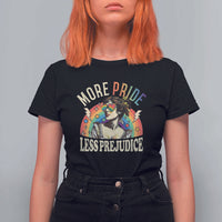 More Pride Less Prejudice T Shirt For Women Pride Month LGBTQ Rainbow
