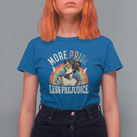 More Pride Less Prejudice T Shirt For Women Pride Month LGBTQ Rainbow