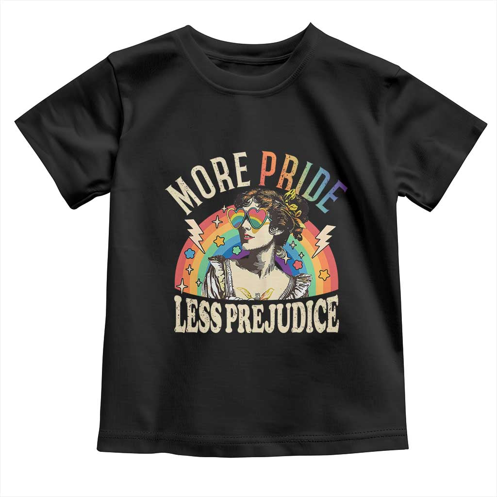 More Pride Less Prejudice Toddler T Shirt Pride Month LGBTQ Rainbow