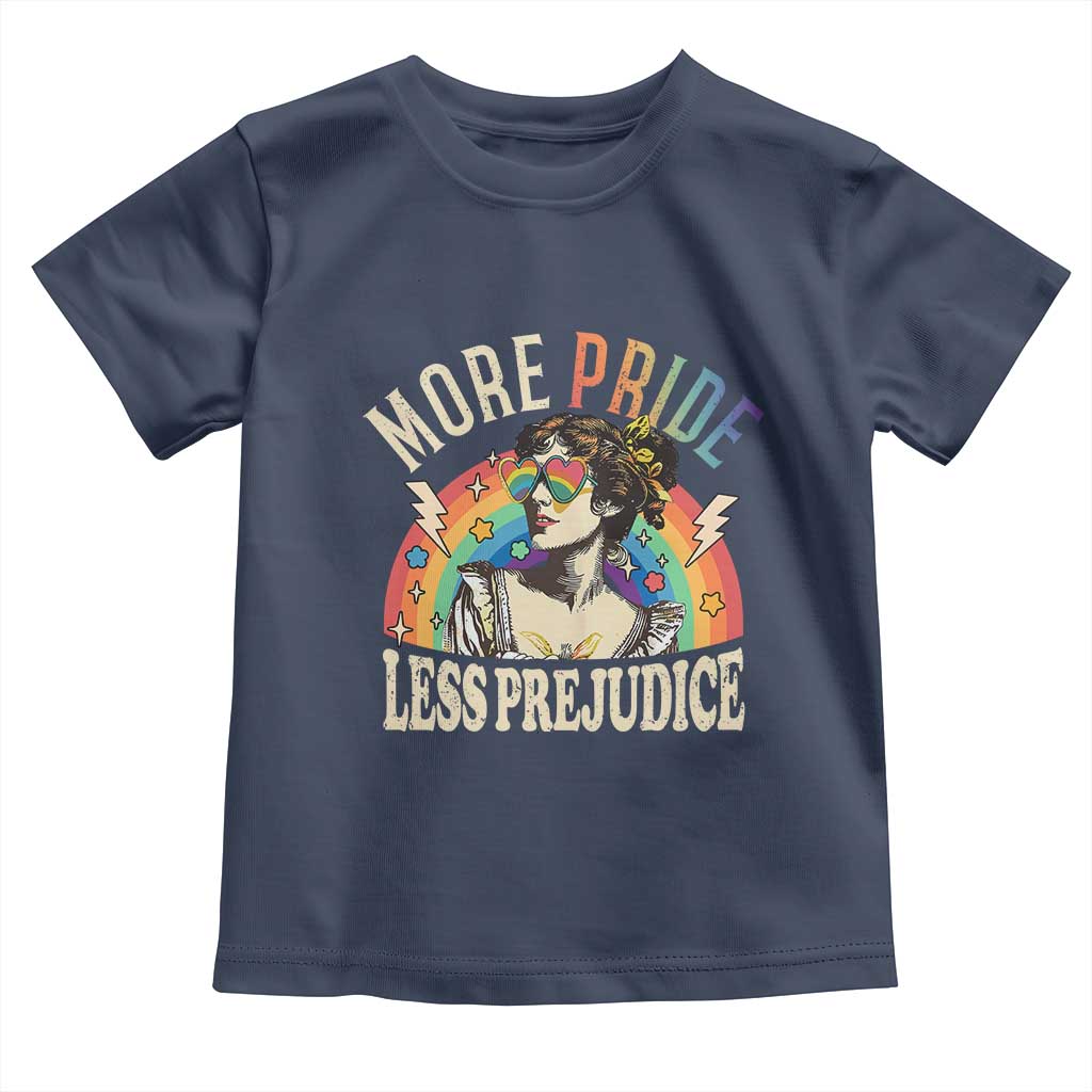 More Pride Less Prejudice Toddler T Shirt Pride Month LGBTQ Rainbow