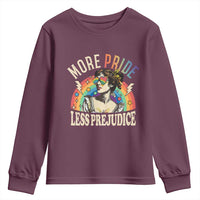 More Pride Less Prejudice Youth Sweatshirt Pride Month LGBTQ Rainbow