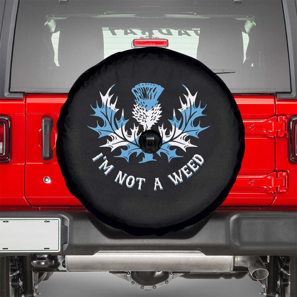 Funny Scottish Thistle I Am Not A Weed Spare Tire Cover Scotland Flag