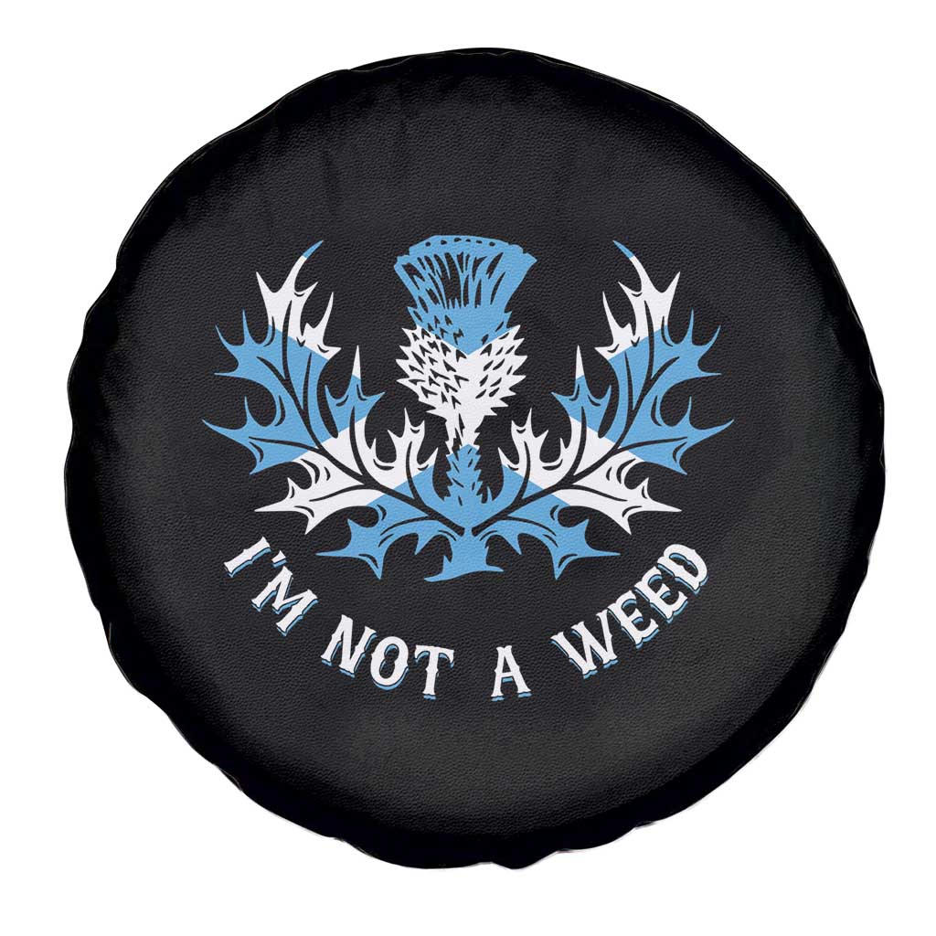 Funny Scottish Thistle I Am Not A Weed Spare Tire Cover Scotland Flag