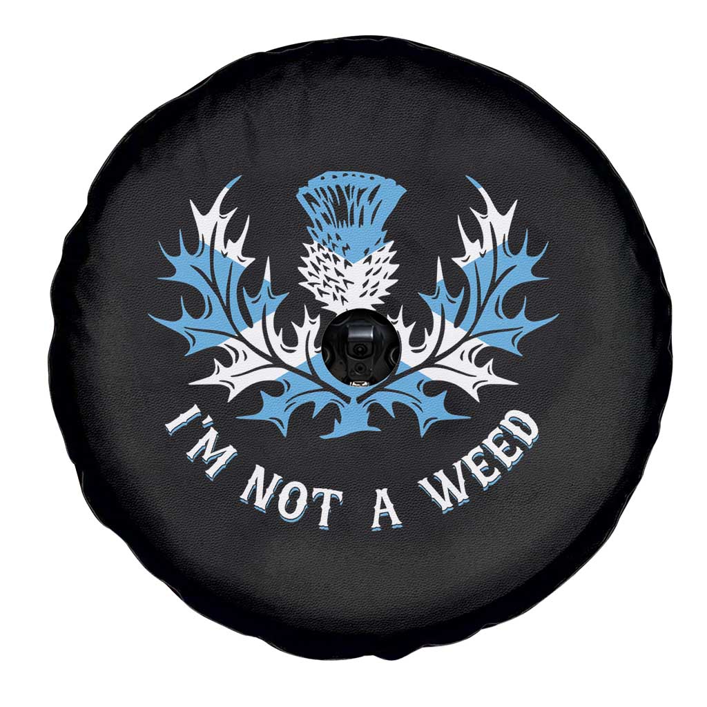 Funny Scottish Thistle I Am Not A Weed Spare Tire Cover Scotland Flag