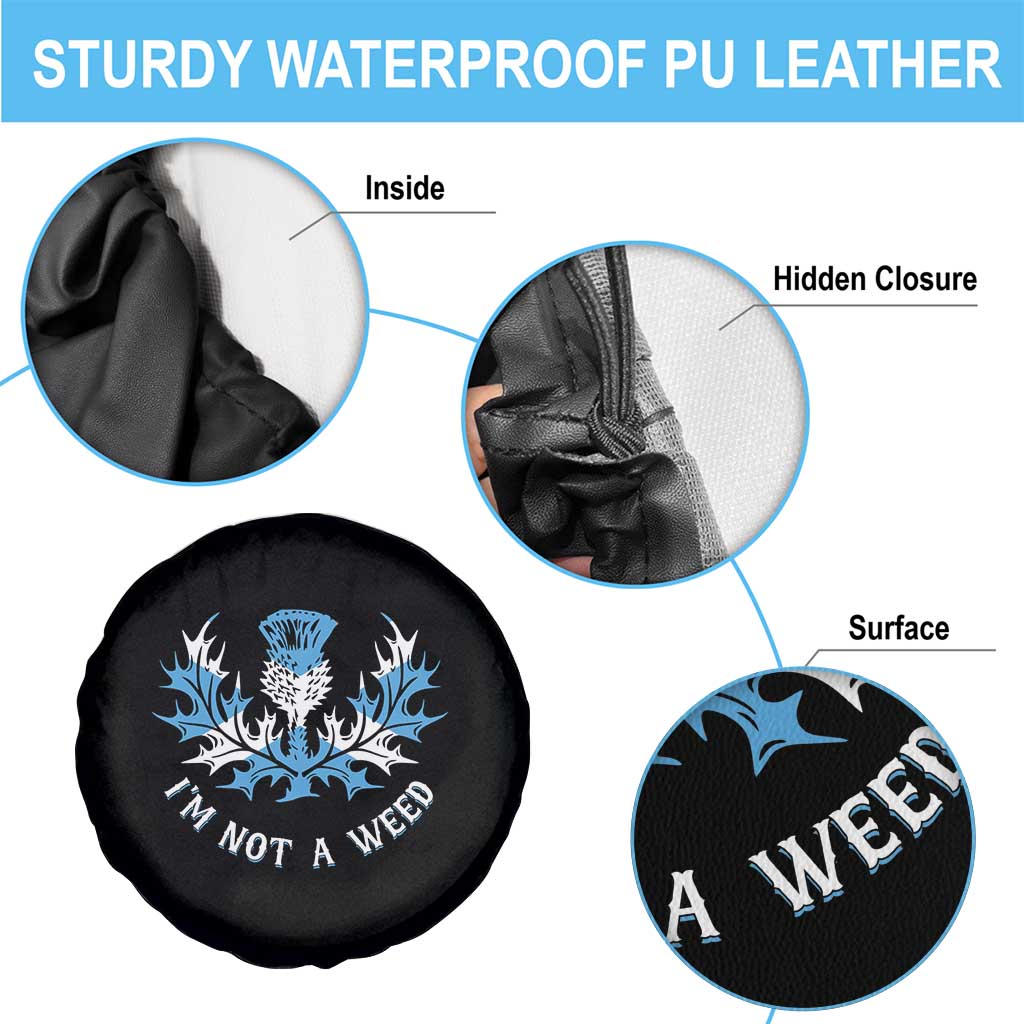 Funny Scottish Thistle I Am Not A Weed Spare Tire Cover Scotland Flag