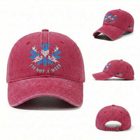 Funny Scottish Thistle I Am Not A Weed Washed Cotton Baseball Cap Scotland Flag