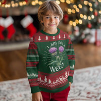 Funny Scottish Thistle I Am Not A Weed Ugly Christmas Sweater TS11