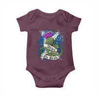 Alba Gu Brath Baby Onesie Vintage Thistle Flower Scottish Scotland Flag Saltire