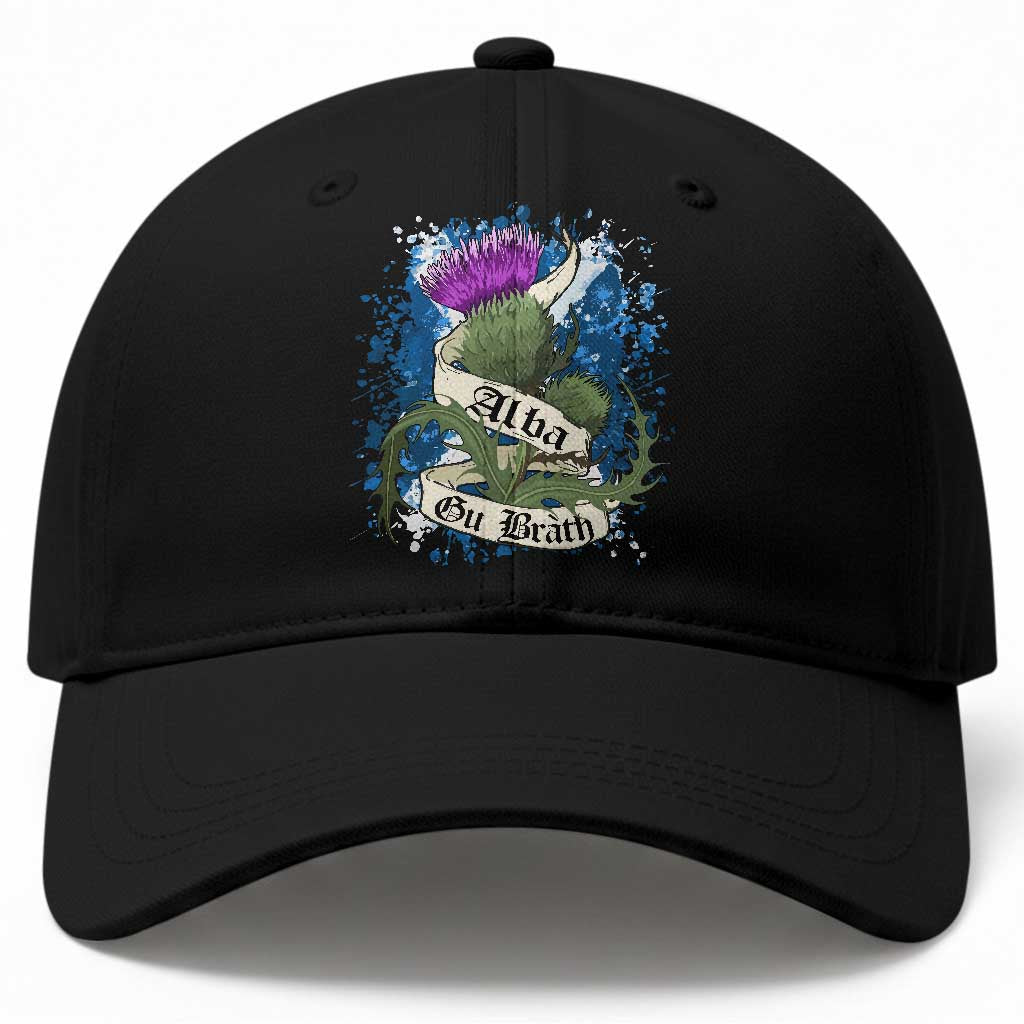 Alba Gu Brath Baseball Cap Vintage Thistle Flower Scottish Scotland Flag Saltire
