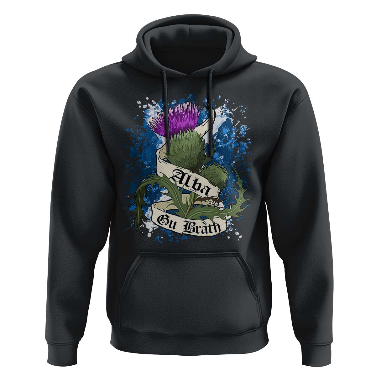 Alba Gu Brath Hoodie Vintage Thistle Flower Scottish Scotland Flag Saltire