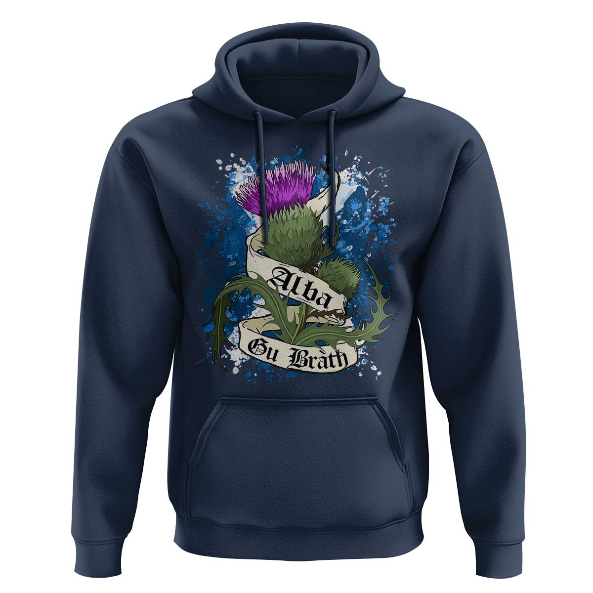 Alba Gu Brath Hoodie Vintage Thistle Flower Scottish Scotland Flag Saltire