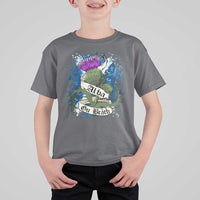 Alba Gu Brath T Shirt For Kid Vintage Thistle Flower Scottish Scotland Flag Saltire