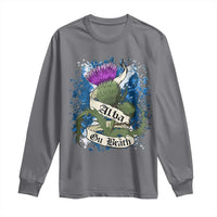 Alba Gu Brath Long Sleeve Shirt Vintage Thistle Flower Scottish Scotland Flag Saltire