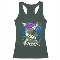 Alba Gu Brath Racerback Tank Top Vintage Thistle Flower Scottish Scotland Flag Saltire