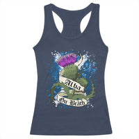Alba Gu Brath Racerback Tank Top Vintage Thistle Flower Scottish Scotland Flag Saltire