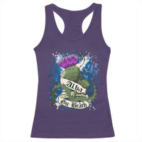 Alba Gu Brath Racerback Tank Top Vintage Thistle Flower Scottish Scotland Flag Saltire