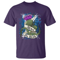 Alba Gu Brath T Shirt Vintage Thistle Flower Scottish Scotland Flag Saltire