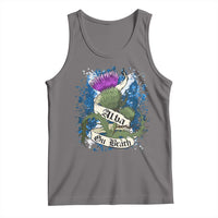 Alba Gu Brath Tank Top Vintage Thistle Flower Scottish Scotland Flag Saltire