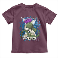 Alba Gu Brath Toddler T Shirt Vintage Thistle Flower Scottish Scotland Flag Saltire