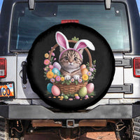 Funny Easter Day Cat Bunny Ears Egg Basket Spare Tire Cover