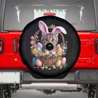 Funny Easter Day Cat Bunny Ears Egg Basket Spare Tire Cover