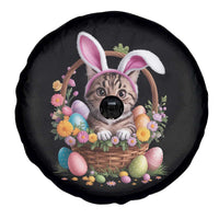 Funny Easter Day Cat Bunny Ears Egg Basket Spare Tire Cover