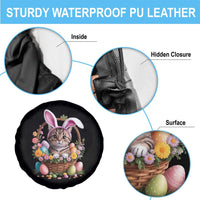 Funny Easter Day Cat Bunny Ears Egg Basket Spare Tire Cover