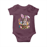 Funny Easter Day Cat Bunny Ears Egg Basket Baby Onesie
