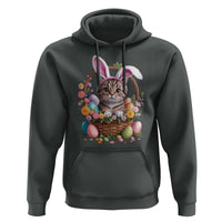 Funny Easter Day Cat Bunny Ears Egg Basket Hoodie