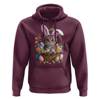 Funny Easter Day Cat Bunny Ears Egg Basket Hoodie