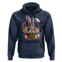 Funny Easter Day Cat Bunny Ears Egg Basket Hoodie