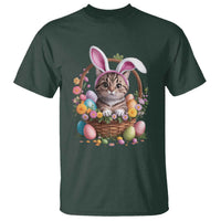 Funny Easter Day Cat Bunny Ears Egg Basket T Shirt