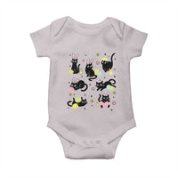 Funny Black Cat With Bunny Eggs Easter Day Baby Onesie