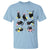 Funny Black Cat With Bunny Eggs Easter Day T Shirt