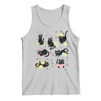 Funny Black Cat With Bunny Eggs Easter Day Tank Top