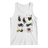 Funny Black Cat With Bunny Eggs Easter Day Tank Top