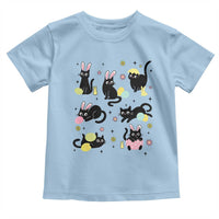 Funny Black Cat With Bunny Eggs Easter Day Toddler T Shirt
