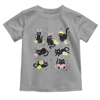 Funny Black Cat With Bunny Eggs Easter Day Toddler T Shirt