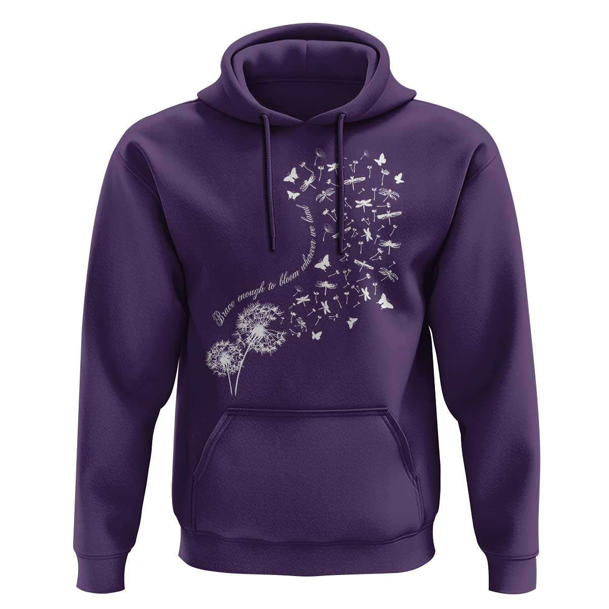 Military Child Month Hoodie Brave Enough To Bloom Wherever We Land Dandelion Flowers
