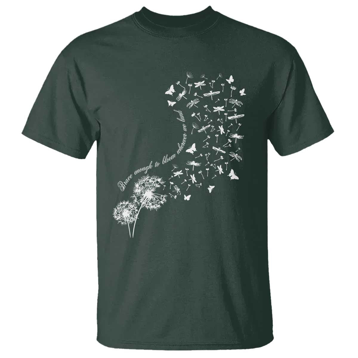 Military Child Month T Shirt Brave Enough To Bloom Wherever We Land Dandelion Flowers
