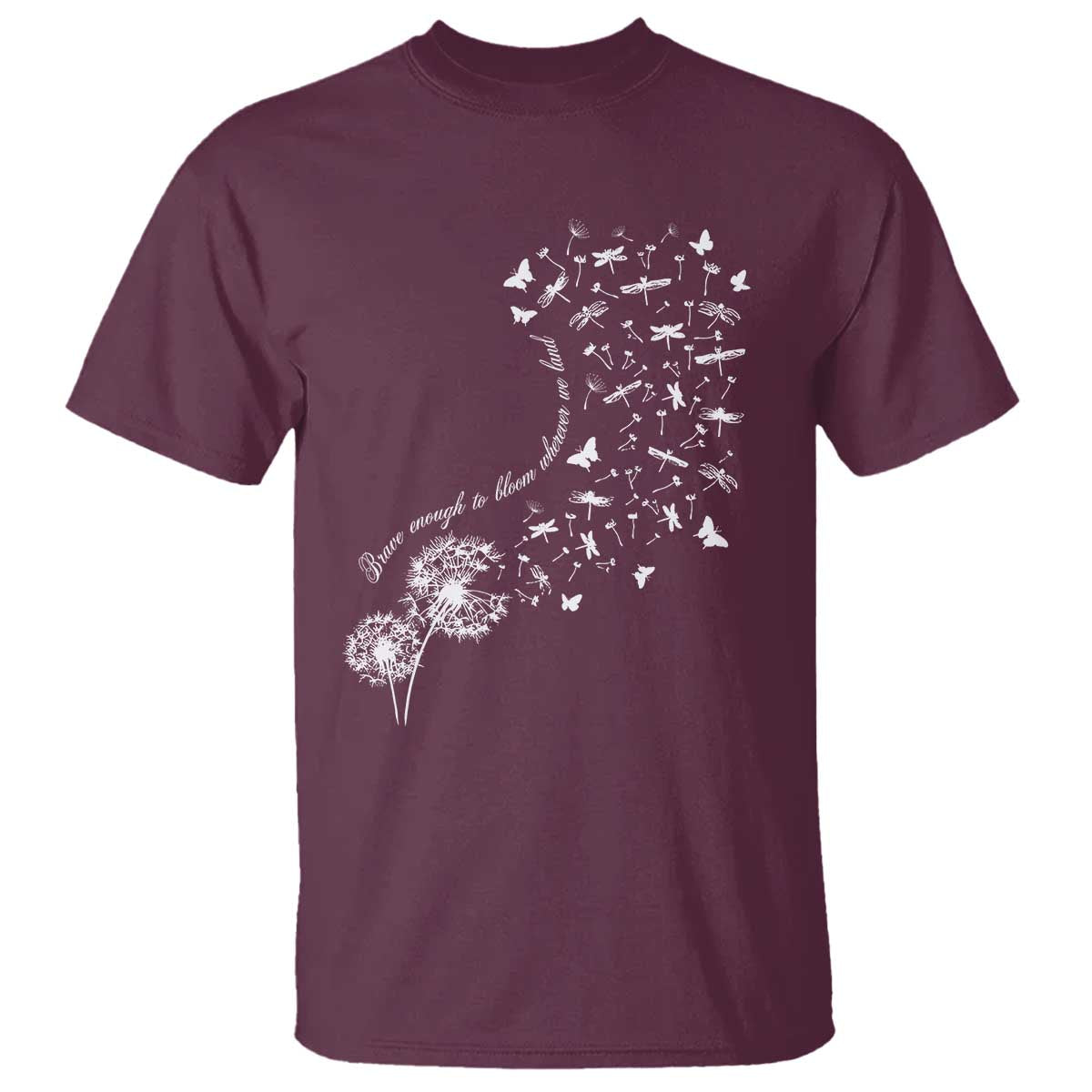 Military Child Month T Shirt Brave Enough To Bloom Wherever We Land Dandelion Flowers