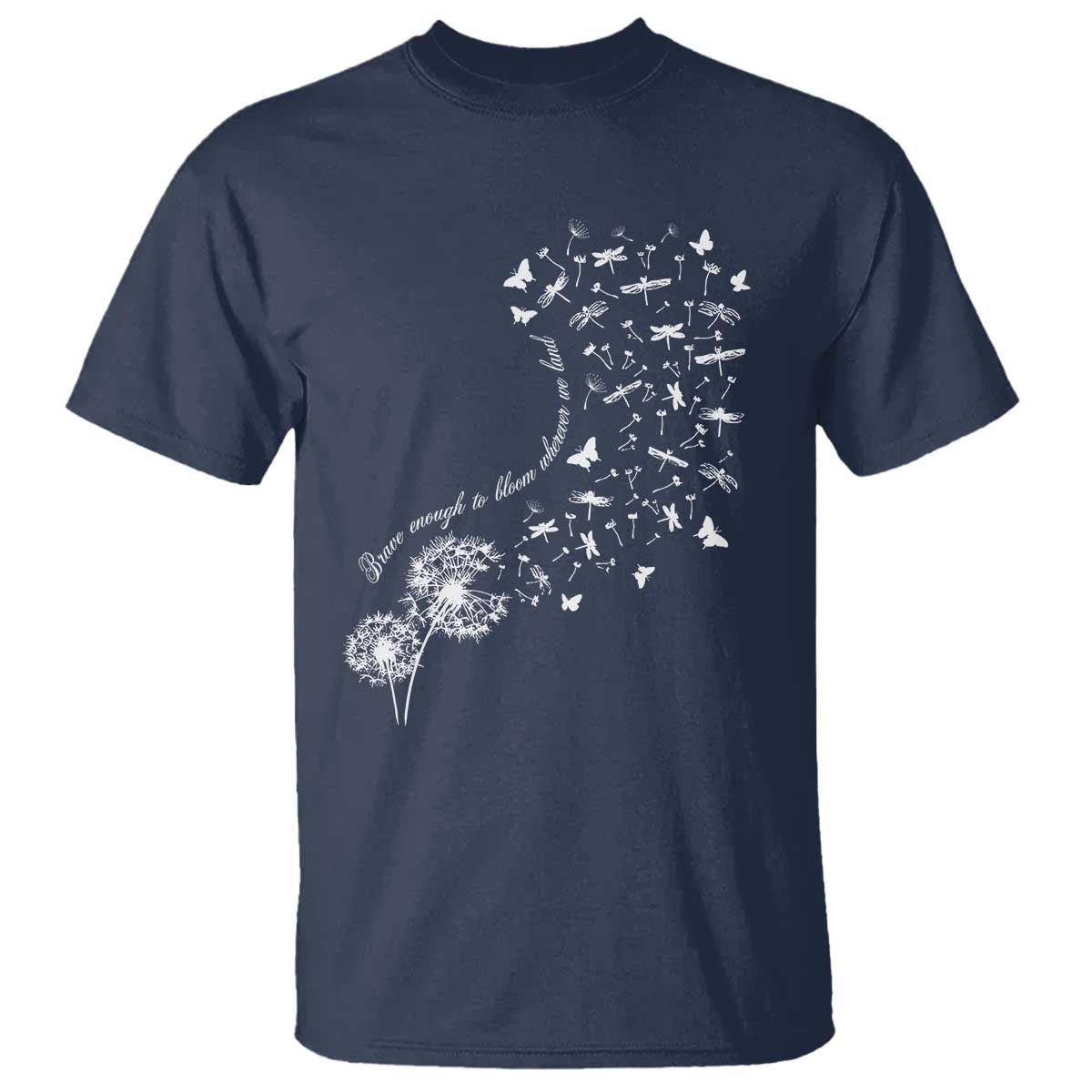 Military Child Month T Shirt Brave Enough To Bloom Wherever We Land Dandelion Flowers
